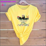 Plus Minus Co Plus Size S-5XL New Adicats Print T Shirt Women Shirts, view 4