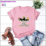 Plus Minus Co Plus Size S-5XL New Adicats Print T Shirt Women Shirts, view 5