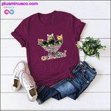 Plus Minus Co Plus Size S-5XL New Adicats Print T Shirt Women Shirts, view 6