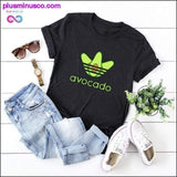 Plus Minus Co Plus Size S-5XL New Avocado Print T Shirt Women Shirts, view 2
