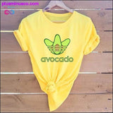 Plus Minus Co Plus Size S-5XL New Avocado Print T Shirt Women Shirts, view 6