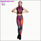 Plus Minus Co Plus Size Sport Pants Women Gradient Color Black Red, view 2