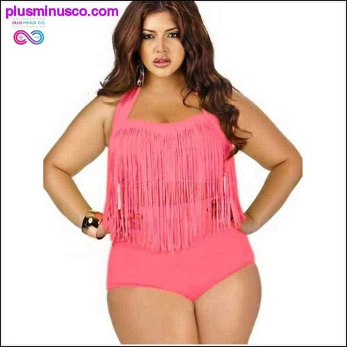 Plus Minus Co plus size swimwear two piece swimsuit high waist bikini