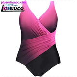 Plus Minus Co Plus Size Women Gradient Sexy One Piece Swim Suits, view 2
