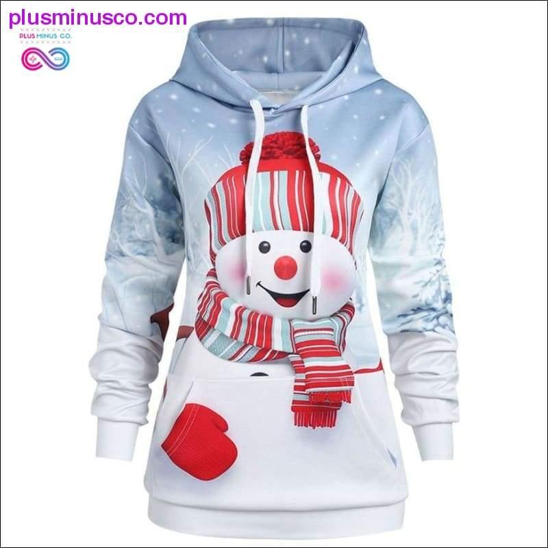 Plus Minus Co Plus Size Women Hoodie Sweatshirt Women Christmas Pocket