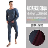 Plus Minus Co Plus Velvet Thick Warm Thermal Underwear Set Long Johns For couples Warm Thermal Clothing Men Woman Winter Suit Wear, view 5