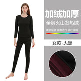 Plus Minus Co Plus Velvet Thick Warm Thermal Underwear Set Long Johns For couples Warm Thermal Clothing Men Woman Winter Suit Wear, view 6