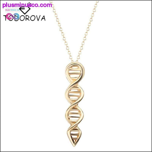 Plus Minus Co PlusMinus Science Jewelry DNA Molecule Necklace
