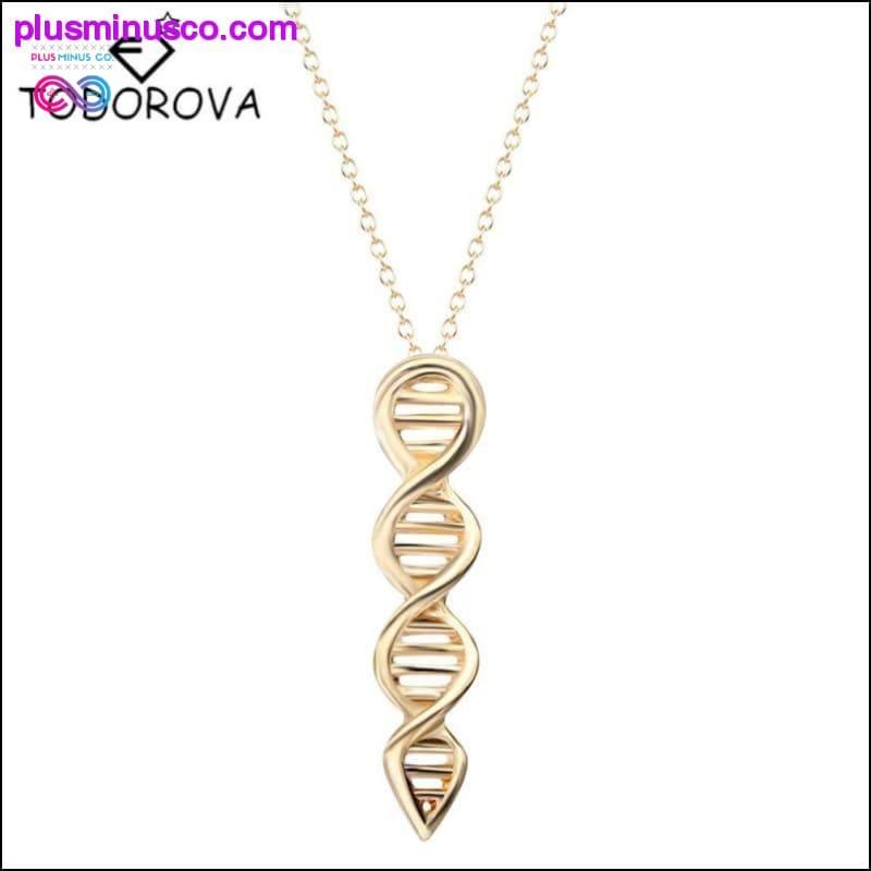 Plus Minus Co PlusMinus Science Jewelry DNA Molecule Necklace