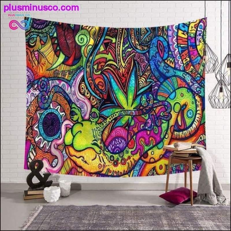 Plus Minus Co Polyster Hippie Mandala Pattern Tapestry Abstract Painting