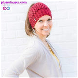 Plus Minus Co Ponytail Hat For Women - Knitted Stylish Hat Ladies Fashion, view 4