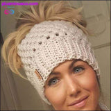 Plus Minus Co Ponytail Hat For Women - Knitted Stylish Hat Ladies Fashion, view 6