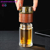 Plus Minus Co Portable Double Wall Glass Tea Mug Coffee Travel Cup Infuser, view 3