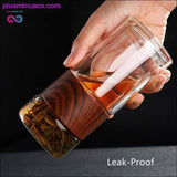 Plus Minus Co Portable Double Wall Glass Tea Mug Coffee Travel Cup Infuser, view 6