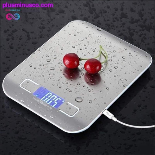 Plus Minus Co Portable USB LCD Digital Kitchen Scale