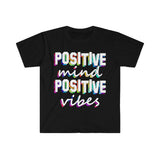 Plus Minus Co Positive Mind Positive Vibes T-Shirt, Motivational shirt, Inspirational shirt, Positivity T-shirt, view 3