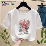 Plus Minus Co Princess Mononoke T-shirt with Print Ghibli Studio Tshirt, view 4