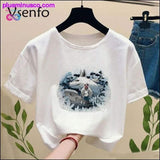 Plus Minus Co Princess Mononoke T-shirt with Print Ghibli Studio Tshirt, view 6