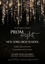 Plus Minus Co Prom night, Prom Party Invitation, Prom Invitation Flyer, Prom Event Flyer digital download, Card Template, digital editable Canva Template, view 3