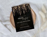Plus Minus Co Prom night, Prom Party Invitation, Prom Invitation Flyer, Prom Event Flyer digital download, Card Template, digital editable Canva Template, view 4