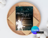 Plus Minus Co Prom night, Prom Party Invitation, Prom Invitation Flyer, Prom Event Flyer digital download, Card Template, digital editable Canva Template, view 6