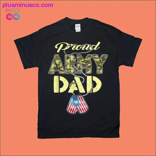 Plus Minus Co Proud Army Dad - US Flag Dog Tags Military Father Gifts