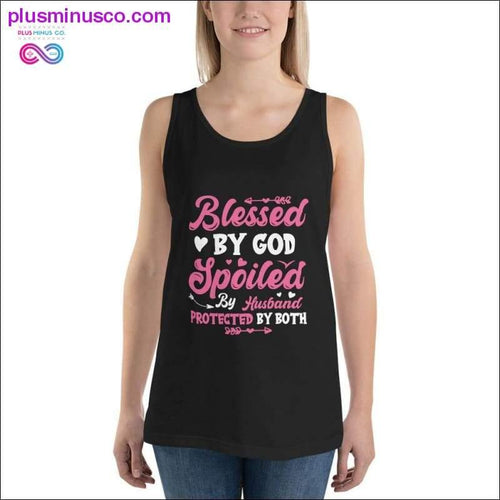Plus Minus Co Proud Wife Shirt, Blessed By God Spoiled By My Husband