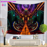 Plus Minus Co Psychedelic Tapestry Wall Hanging Polyester Thin Couch, view 5