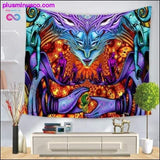 Plus Minus Co Psychedelic Tapestry Wall Hanging Polyester Thin Couch, view 6