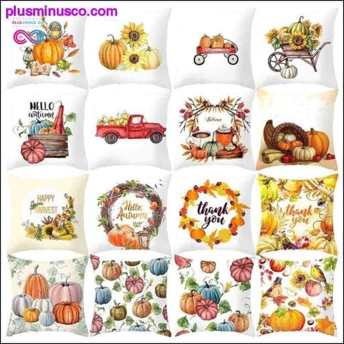 Plus Minus Co Pumpkin Cushion Cover throw Pillows Case Home Decor Fall