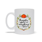 Plus Minus Co Pumpkin Spice And Everything Nice Mugs Thankful Mug,Turkey Mug,Grateful Gift, Thanksgiving Dinner,, view 3
