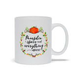 Plus Minus Co Pumpkin Spice And Everything Nice Mugs Thankful Mug,Turkey Mug,Grateful Gift, Thanksgiving Dinner,, view 2