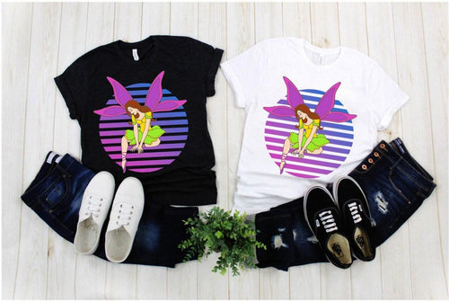 Plus Minus Co Purple Fairy | Retro Sunset T-Shirts,Fairy Stargaze, purple Night Wings