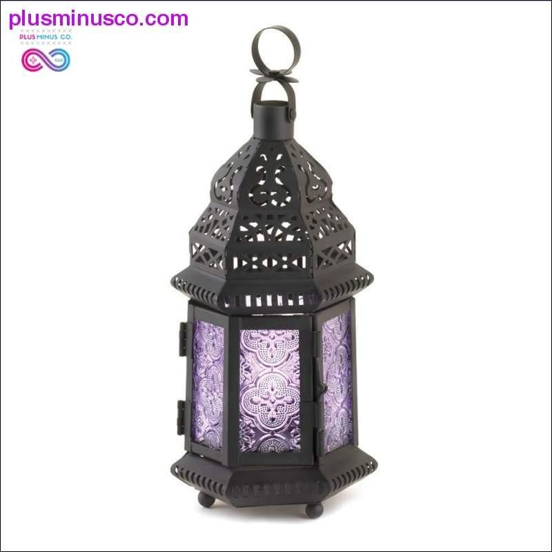 Plus Minus Co Purple Moroccan Style Lantern ll Plusminusco.com