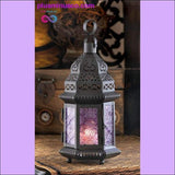 Plus Minus Co Purple Moroccan Style Lantern ll Plusminusco.com, view 2