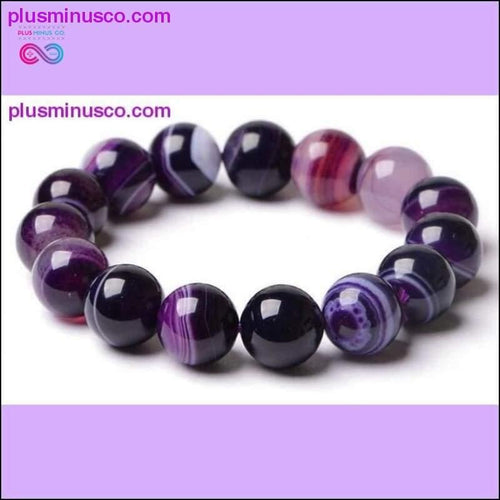 Plus Minus Co Purple Onyx Bracelets for Women