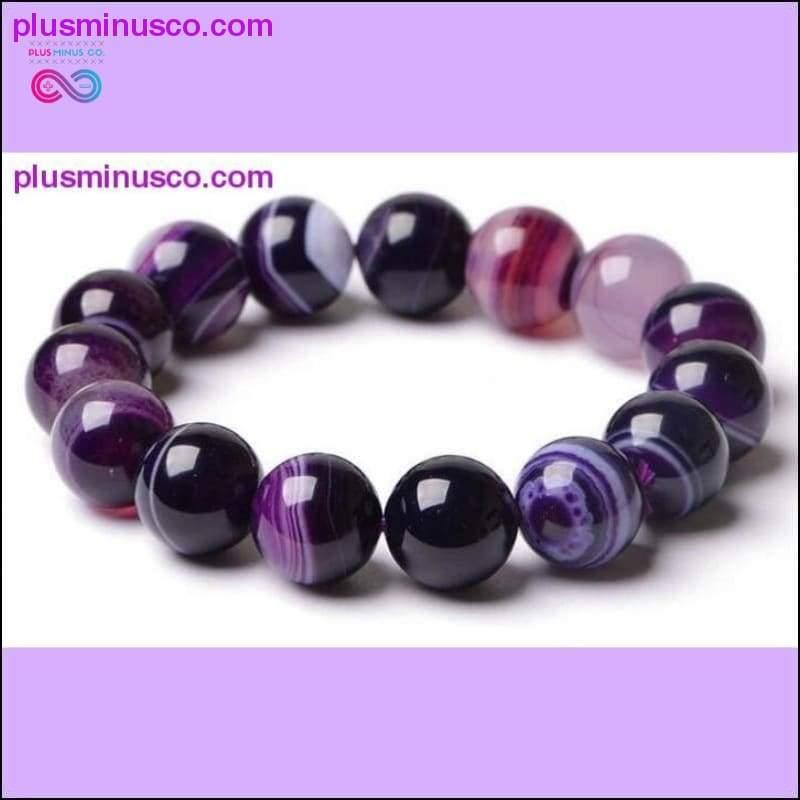 Plus Minus Co Purple Onyx Bracelets for Women