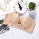 Plus Minus Co Push Up Bra Padded Party Wedding Bras Invisible Bra Strapless Bralette Cup, view 5