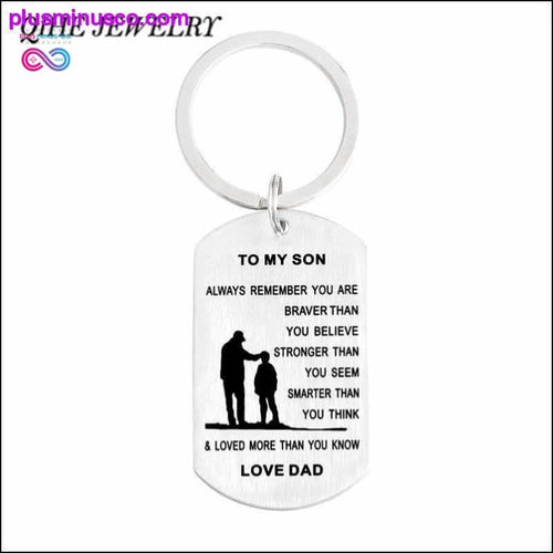 Plus Minus Co QIHE JEWELRY Personalized keychain with dog tag "You are