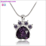Plus Minus Co Rhinestone Paw Foot Print Charm Necklace Birthstone Jewelry, view 6