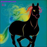Plus Minus Co Rainbow Haired Horse Wall Sticker, view 2