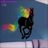 Plus Minus Co Rainbow Haired Horse Wall Sticker, view 4