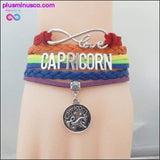 Plus Minus Co Rainbow Leather Infinity Sign Zodiac Bracelet, view 2