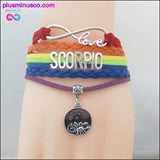 Plus Minus Co Rainbow Leather Infinity Sign Zodiac Bracelet, view 4
