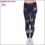 Plus Minus Co Rainbow Marijuana Leaf Leggings, view 6
