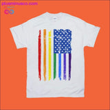 Plus Minus Co Rainbow pride month | American flag T-Shirts, view 2