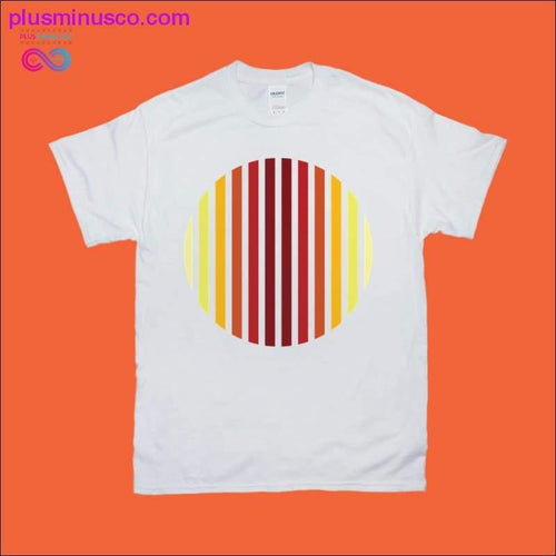 Plus Minus Co Red Orange Vertical | Retro Sunset T-Shirts