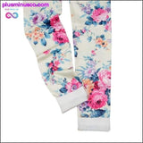 Plus Minus Co Red Roses Print Seamless Slim Leggings, view 4
