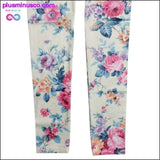 Plus Minus Co Red Roses Print Seamless Slim Leggings, view 6