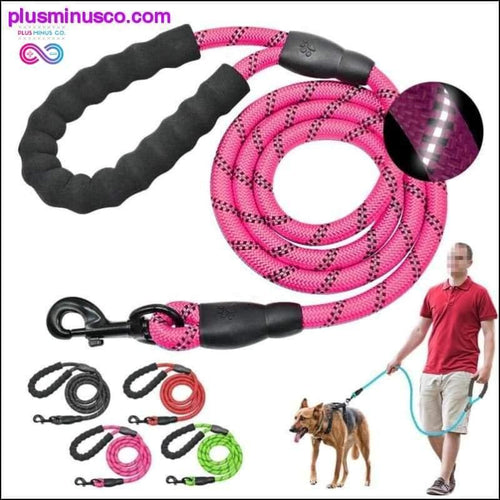 Plus Minus Co Reflective Dog Pet Leash Rope Nylon Small Dogs Puppy Leashes